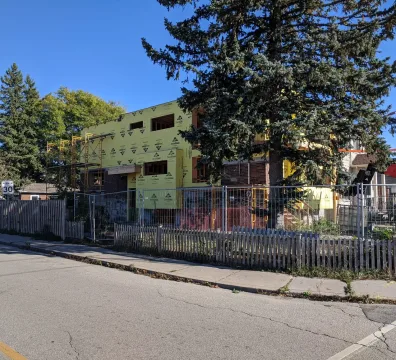 Addition framing of Modern home in Toronto